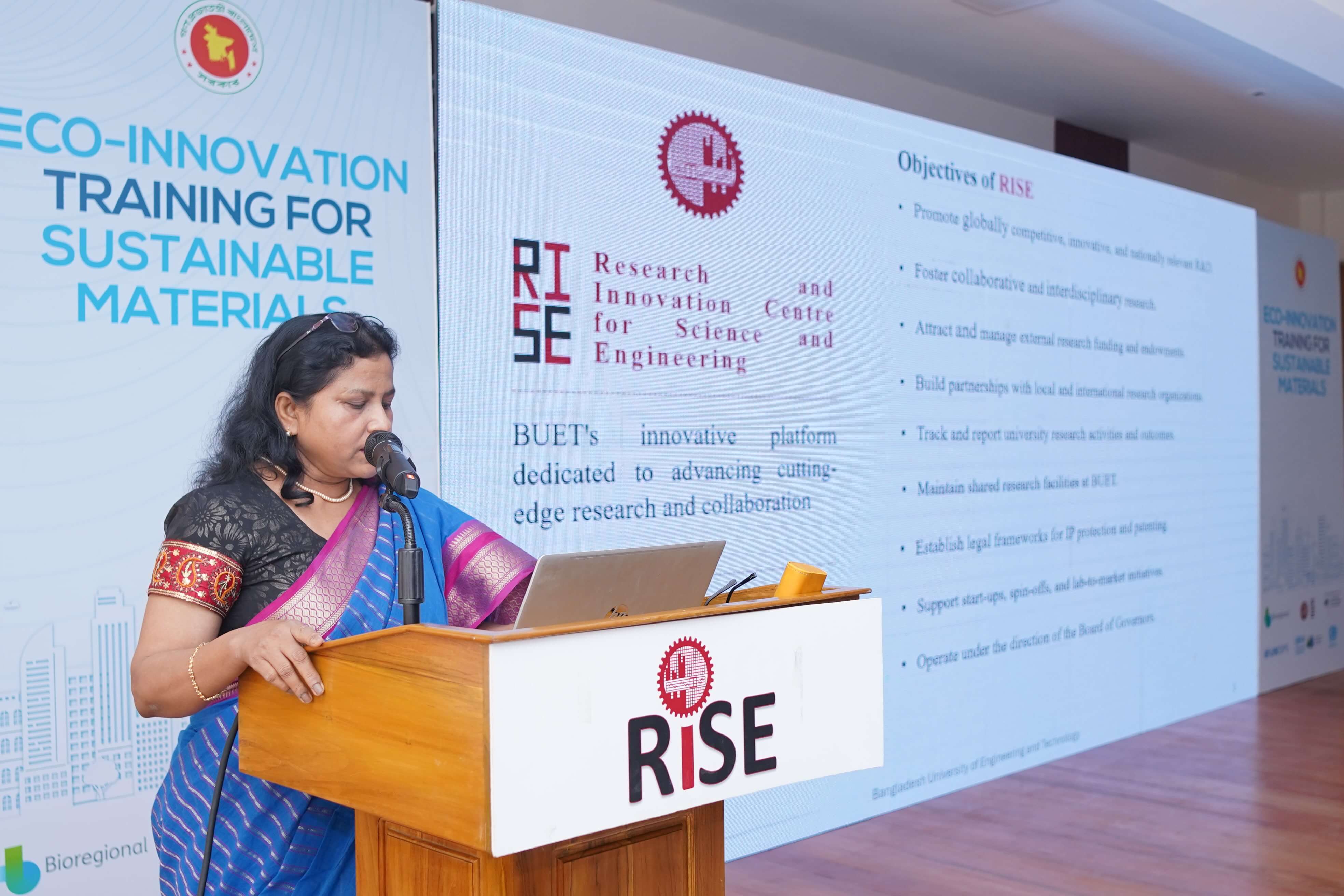 Lecture on Eco-Innovation for Sustainable Materials hosted by UNOPS and RISE, BUET